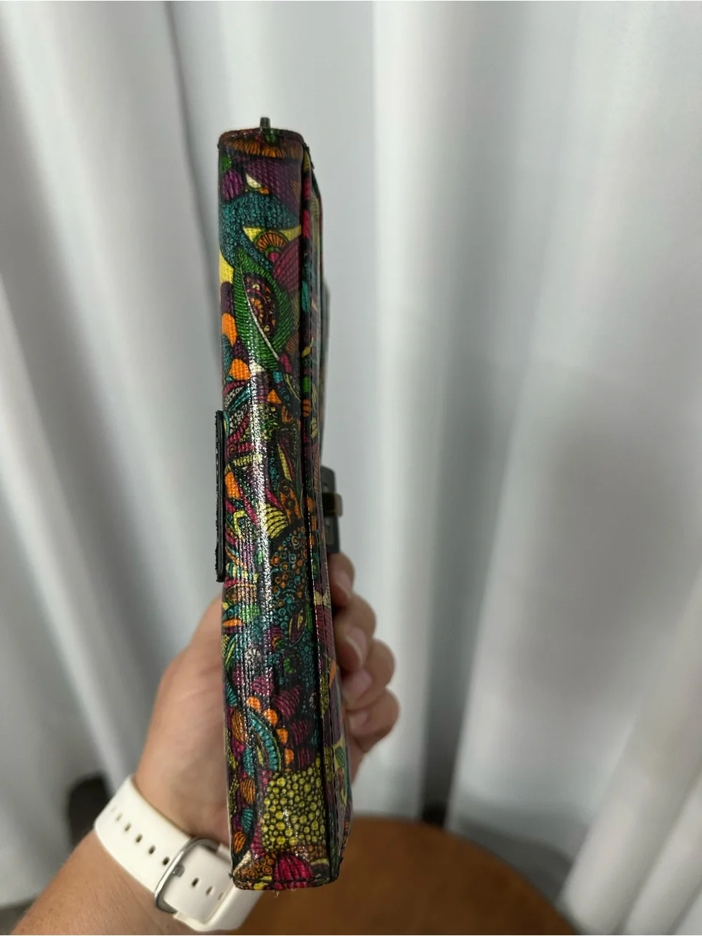 Sakroots Multicolor rainbow spirit desert smart phone Wallet with Black Snap